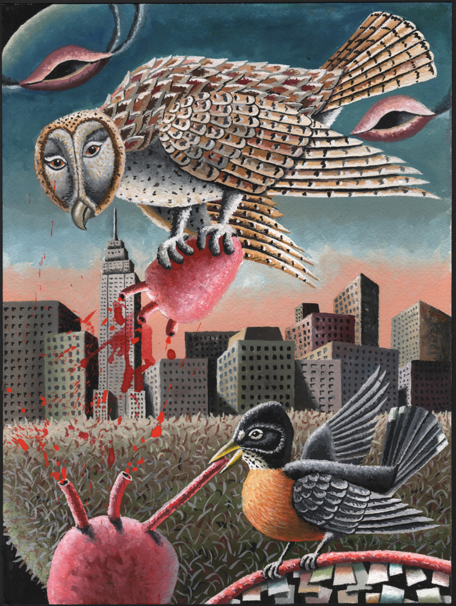 Book: Barn Owl, American Robin Mask